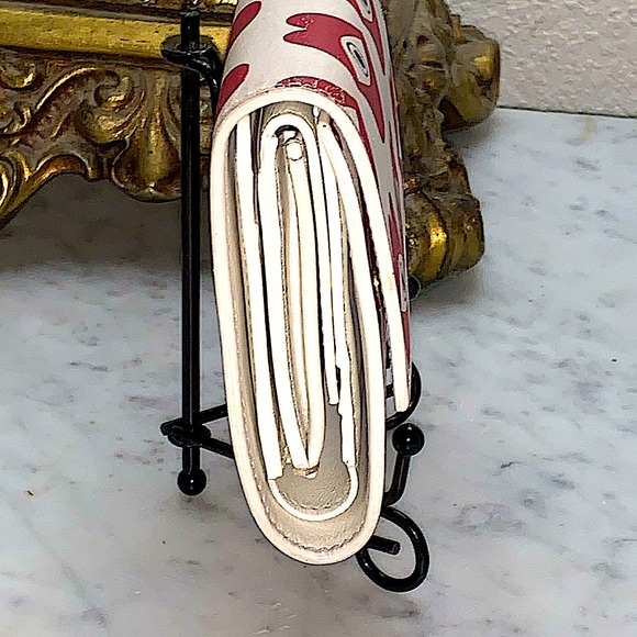 CELINE TRIFOLD WALLET LIP EYE TELEPATHY LOVE 2019 ANNELI HENRIKSSON RED LIPS EYE - Picture 7 of 12